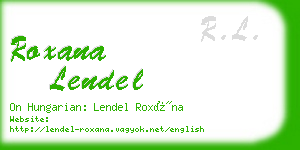 roxana lendel business card
